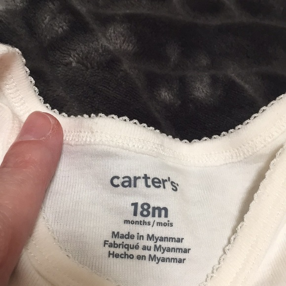 CARTER’S BABY GIRL “BOSS MODE” IVORY SNAP JUMPSUIT - Picture 2 of 5